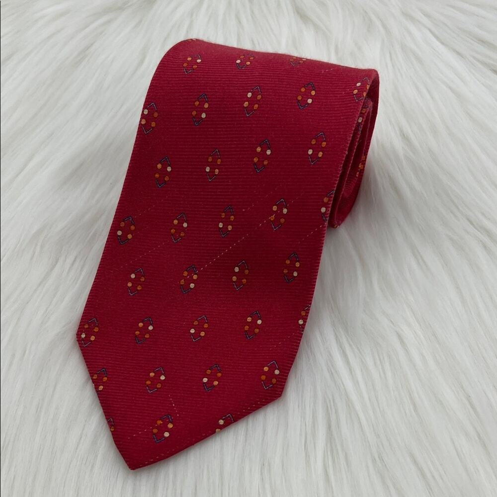 Ermenegildo Zegna 100% Silk Tie - Red Multi